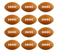 Lotsdonxia 12 Pcs Mini Foam Squeeze Balls Small Portable Stress Relief Ball Set Soft Anti-Stress for Adults Parties and Daily Use (Rugby)