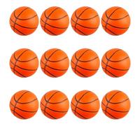 Lotsdonxia 12 Pcs Mini Foam Squeeze Balls Small Portable Stress Relief Ball Set Soft Anti-Stress for Adults Parties and Daily Use (Basketball)