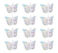 Lotsdonxia 12 Pcs Mini Glitter Butterfly Hair Clips, Small Sparkly Plastic Claw Clips, 3D Colorful Butterfly Accessories for Women and Girls, Secure Hold Hair Claws for Daily Wear and Parties