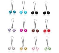 Lotsdonxia 12 Pcs Pearl U Clips Hijab Pins, 12 Colors - Alloy & Pearl for Scarves, Sweaters & Mor