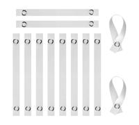 Lotsdonxia 12 Pcs Towel Clips Hanger Set - No-Sew Tea Towel Hanging Clips with Secure Pin Button Closure, Space-Saving Kitchen and Bathroom Textile Organiser (White)