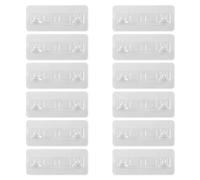 Lotsdonxia 12 Pcs Transparent Acrylic Adhesive Shelf Brackets - Punch-Free, Heavy-Duty Support Pegs for Cabinets, Shelves & Closets