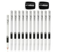 Lotsdonxia 12-Pcs White Eyeliner Pencil Set - Waterproof, Long-Lasting, Multi-Use Eye & Lip Makeup with 2 Sharpeners for Sensitive Skin