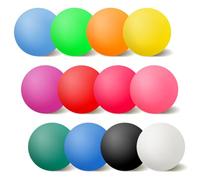Lotsdonxia 12PCS Frosted Coloured Table Tennis Balls Lightweight and Durable for Dogs and Cats Swimming Pool Decorative Toys (Random Colour)