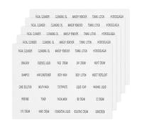 Lotsdonxia 150 Pcs Waterproof Clear Labels, Toiletries Removable Cosmetic Stickers for Travel Bottles, Jars & Organisers, Smudge-Proof Bathroom & Makeup Organisation