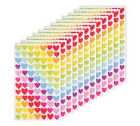 Lotsdonxia 1512 Pcs Colorful Heart Stickers Self Adhesive, Mixed Colours & Dual Sizes (1cm/0.8cm) for Scrapbooking, Valentine's Day, DIY Crafts & Gift Wrapping Embellishment
