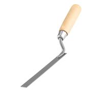 Lotsdonxia 15mm Pointing Trowel Brick Jointer, Stainless Steel Mortar Cement Tool with Wood Handle for Professional Bricklaying and Tile Grouting