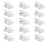 Lotsdonxia 15pcs Transparent Durable & Rust-Free Plastic Double-Sided Adhesive Clips, Wall Hanging Clips for Posters, Tapestries, Curtains, Blankets & Flags