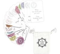 Lotsdonxia 16 Pcs Funny Sweary Affirmation Cards 8x5cm with Storage Pouch - Portable Positivity & Self-Encouragement Gift for Adults