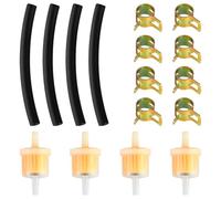 Lotsdonxia 16PCS Petrol Filter Kit Sealing Strong Motorbike Inline Fuel Filter Spring Clip Kit Suitable for Car Motorbike Scooter (Two Sets)