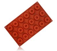 Lotsdonxia 18-Cavity Silicone Mini Doughnut Mold - Non-Toxic, Heat-Resistant Baking Tool for Donuts, Biscuits & Muffins