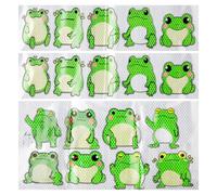 Lotsdonxia 18 Pcs Motor Vehicle Reflective Stickers, Multi Styles Cartoon Frog Cute Personality Strong Reflective Self-Adhesive Decorative Stickers for Cars, Motorcycles, Helmets