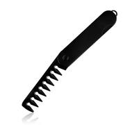 Lotsdonxia 2-in-1 Folding Pocket Comb for Men - Lightweight Double Fine and Wide-Toothed Travel Comb in A Compact Flip Design for Combing Hair, Beard and Moustache (Black)