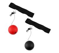 Lotsdonxia 2-Pack Head-Mounted Punching Ball - MMA Boxing Speed Ball for Hand Eye Coordination, Reaction Training, Home Fitness, Muay Thai & Gym Workouts (Black and Red)