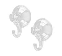 Lotsdonxia 2-Pack Heavy Duty Suction Hooks, Strong Vacuum Suction Cup Hooks, Clear Reusable No-Drill Hanging Tools for Bathroom, Kitchen, Glass, Tiles, Windows and Christmas Wreaths