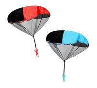 Lotsdonxia 2-Pack Parachute Toy Soldiers - Hand-Launch Army Figures for Kids, Outdoor Flying Paratrooper Toys in Bright Colours, Fun for Boys & Girls
