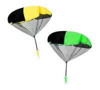 Lotsdonxia 2-Pack Parachute Toy Soldiers - Hand-Launch Army Figures for Kids, Outdoor Flying Paratrooper Toys in Bright Colours, Fun for Boys & Girls