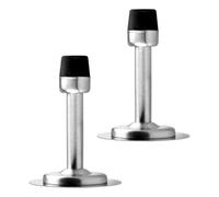 Lotsdonxia 2 Pack Stainless Steel Door Stops, 7.8 cm Silver - Heavy Duty Wall Mounted Door Stopper with Rubber Buffer for Home & Office