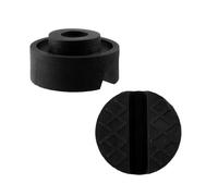 Lotsdonxia 2 Pack Universal Round Slotted Rubber Floor Jack Pad Adapter for Car Trolley & Vehicle Repair - 3 Tonne Support (Black)