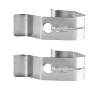 Lotsdonxia 2 Pcs 304 Stainless Steel BBQ Thermometer Probe Holder, 3-Hole Meat Thermometer Bracket, Heat-Resistant Accessory, Universal Grill Clip for Smoker and Oven