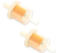 Lotsdonxia 2 Pcs 40 Micron 1/4" Inline Fuel Filter, Compatible with Briggs Stratton 691035 Replacement, Universal Plastic Filter for Lawn Mowers & Small Engines