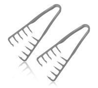 Lotsdonxia 2 Pcs Grey Texture Comb, Volumising Wide-Tooth Styling Tool, Professional Hair Styling Accessory, Root Lift Grooming Comb, Durable Lightweight Design