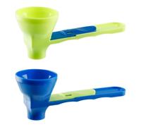 Lotsdonxia 2 Pcs Leak-Proof Protein Powder Scoops - Sliding Funnel Scoop for Accurate Measurement and Mess-Free Dispensing for Gym, Milk Formula, and Kitchen Use