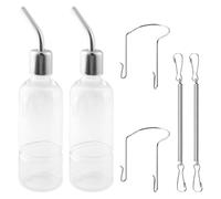 Lotsdonxia 2 Pcs Pet Waterer Bottles Set,Hanging Drinking Bottle,Licking Drinking Bottles,Non-Drip Automatic Water Dispenser for Rabbits, Hamsters, Kittens, Chinchillas and Other Pets to Drink Water