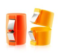 Lotsdonxia 2 Pcs Professional Egg Peeler Tool - 304 Stainless Steel and PP Egg Shell Opener, Breaker & Separator, Suitable for Separating Egg Liquid from Eggshells (Yellow, Orange)