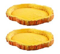 Lotsdonxia 2 Pcs Reptile Water & Food Bowl Set - Realistic Tree Bark Texture, Easy-Clean Dish for Frogs, Geckos, Snakes, Lizards, Chameleons