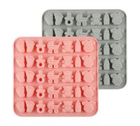 Lotsdonxia 2 Pcs Silicone Baby Shower Chocolate Moulds - Cute Feet Bottle Onesie Pacifier Stroller Bear Shapes for Cake Candy Decorations (Grey and Pink)
