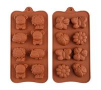 Lotsdonxia 2 PCS Silicone Molds for Chocolate Candy Jelly & Soap Making, Food Grade Non-Stick Baking Moulds