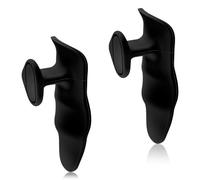 Lotsdonxia 2 Pcs Silicone Non-Slip Gym Gloves - Durable Palm Protection Fingerless Workout Grips for Men & Women, Barbell Training, Weight Lifting, Home & Gym Use (Black)