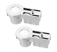 Lotsdonxia 2 Pcs Silver Bath Screen Hinges, Metal Shower Door Pivot Brackets - Smooth Operation, Easy Install, Concealed Mounting for Glass