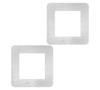 Lotsdonxia 2 Pcs Silver Light Switch Cover Frames - Self-Adhesive Decorative Switch Surround Plate, Durable ABS Material, Scratch-Resistant, Easy to Install for Home, Office, Hotel (Silver)