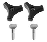 Lotsdonxia 2 Pcs Universal Lawn Mower Handle Replacement Parts - Wing Nut, Bolt & Triangle Knob Handle for Most Lawn Mower Machines