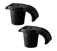 Lotsdonxia 2 Pcs Universal Walker Ski Pads - Heavy-Duty Rubber Glides for Walking Frames, Anti-Slip Ferrules for Enhanced Stability and Mobility Aid Safety (Black)