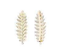 Lotsdonxia 2-Piece Gold Leaf Hair Clips Set Elegant Hair Barrettes Accessories for Greek Goddess Costumes, Halloween Celebrations, and Wedding Attire (Pearl)