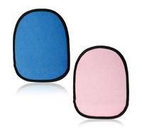 Lotsdonxia 2-Piece Sand Removal Glove Set - Royal Blue & Pink, 15x20cm Polyester Fiber Beach Essentials