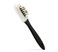 Lotsdonxia 2-Sided Suede Cleaning Hanging LoopBrush - Multi-Surface Shoe, Boot & Accessories Brush with Nylon, Brass & Silicone Bristles