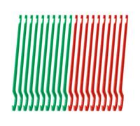 Lotsdonxia 20 Pcs Fishing Disgorger Set - Dual-End Hook Remover Tool for Safe Catch and Release, Portable Fish Hook Extractor in Red and Green, Coarse, Sea & Freshwater Angling Accessories