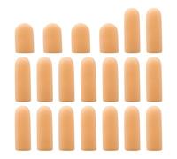 Lotsdonxia 20 PCS Silicone Finger Cots - Waterproof Finger Protectors for Eczema, Arthritis & Wound Care | Reusable Soft Sleeves for Gardening, Sports & DIY (2 Sizes)