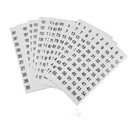 Lotsdonxia 20 Sheets Numbered Stickers, Round 1-300 Consecutive Labels, Small Black Adhesive Paper Organisation for Boxes, Bins and Toolbox