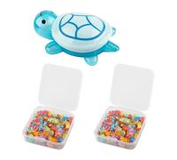 Lotsdonxia 200 Pcs Mini Luminous Resin Turtles (1.1cm) - Glow in the Dark Multicolor for Fairy Garden, Dollhouse & Micro Landscaping Crafts