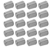 Lotsdonxia 20PCS Car Tire Valve Caps Easy to Install Sealed Gray Plastic Dust Cap Suitable for Bicycle Motorcycle Car Tires