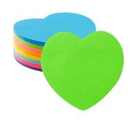 Lotsdonxia 240-Sheet Vibrant Colour Heart Sticky Notes, 8 Neon Pads (76x76mm) for School, Office Home Super-Sticky Reminders, Bookmarks Study Aids Gift Set