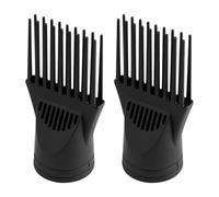 Lotsdonxia 2Pcs Black Universal Hair Dryer Diffusers, Professional Blow Dryer Attachment with Comb & Wind Cover for Efficient Styling, Fits Most Hair Dryers, Salon & Home Use (13 cm)