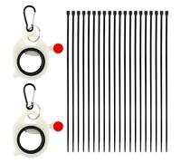 Lotsdonxia 2pcs Glow-in-The-Dark Cable Ties Organizer with 20 Ties - Reusable & Portable Zip Ties Convenient Storage for DIY & Home Improvement