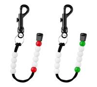 Lotsdonxia 2Pcs Golf Shot Counter Bracelets, Portable Stroke Score Trackers with Belt Clip, Nylon Bead Chain for Men, Women Kids Easy Golf Accessories for Games Practice