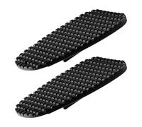 Lotsdonxia 2Pcs Motorcycle Kickstand Pads, Pad Anti-Slip Foot for Motorcycle, Ground Anchor, Heavy-Duty Anti-Slip Support Plates for Grass/Sand/Snow (Black)